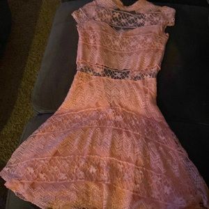 Super cute peach lace dress